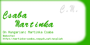 csaba martinka business card